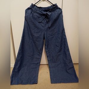 H&M wide leg high waist cotton!